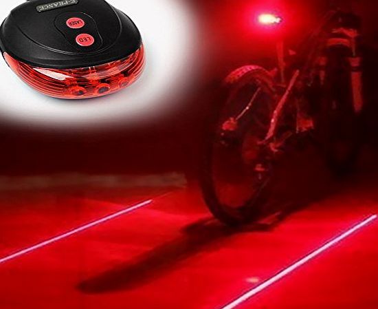 E-PRANCE New Bicycle Cycling Tail Light Water Resistant 5 LEDs 7 Modes Mountain Bike Safety warning Back Rear