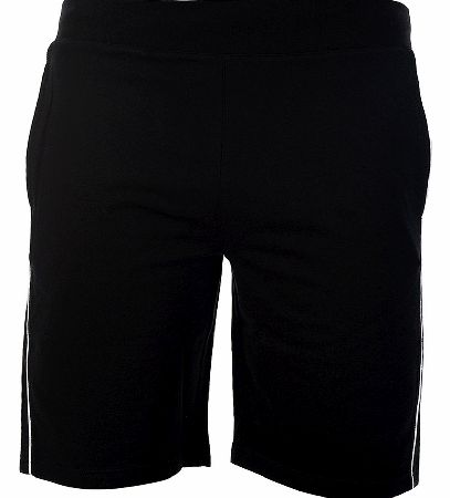 EA7 Black Pocket Branded Cotton Shorts