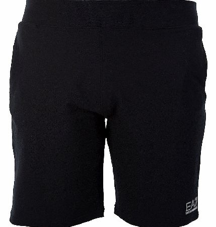 EA7 Emporio Armani Rubberized Logo Cotton Shorts