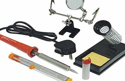Eagle 30W High Quality Mains Powered Soldering Iron Kit Inc. Helping Hand