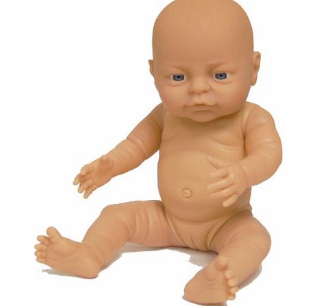 Early Moments Born Anatomically Correct Bathable Vinyl Baby Doll White Boy Ethnic Black Girl Ethnic Black Boy or White Girl (White Girl)