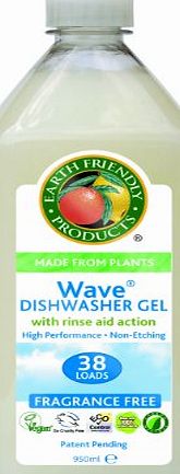 Earth Friendly Products Wave Dishwasher Gel with Rinse Aid Fragrance Free 950 ml (Pack of 2)