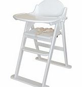 East Coast Nursery Ltd East Coast - White Folding Highchair - All Wood