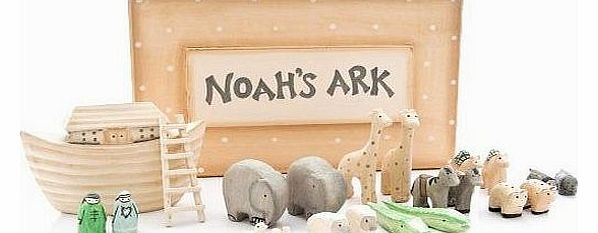 East of India New Noahs Ark Gift Boxed Set Hand Carved 