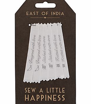 East of India Woven Love Labels