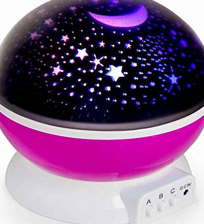 Easy-Glow Night Light Projection Lamp for Children - Childs Sensory Lights Creates a Perfect Mood for Slumber with Starlight Projector Lighting - Relaxing Baby Bedrooms Lights - Perfect Nursery Nightlights (Blu
