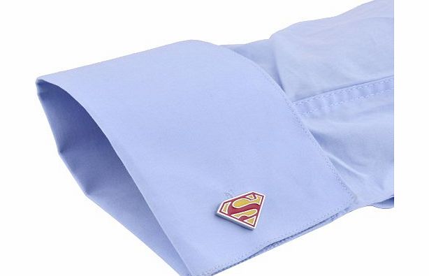 Ebest Superman Cufflinks Yellow and Red