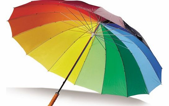 eBuy GB Large Rainbow Wedding / Photographers Golf Umbrella - Multi-Coloured 130cm diameter