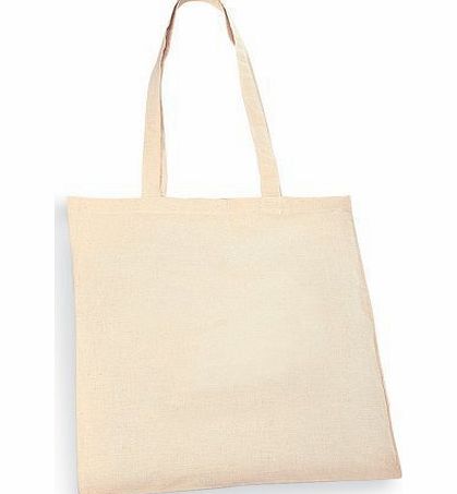 eBuy GB Pack of 10 Natural Cotton Shopping Tote Bags - Shoppers