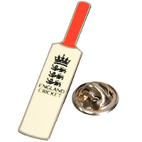 ECB Cricket Bat Pin Badge.