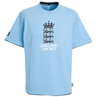 Official England Cricket Cut Logo Tee - Storm.