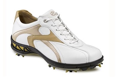 Ecco Ace Hydromax Ladies Golf Shoe White/Sand/Gold