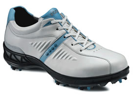 Ecco Ladies Golf Shoe Ace GTX White/Blue Bell 38223
