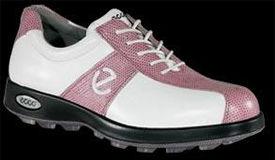 Ecco Spikeless E-Series Womens Golf Shoe Pink/White