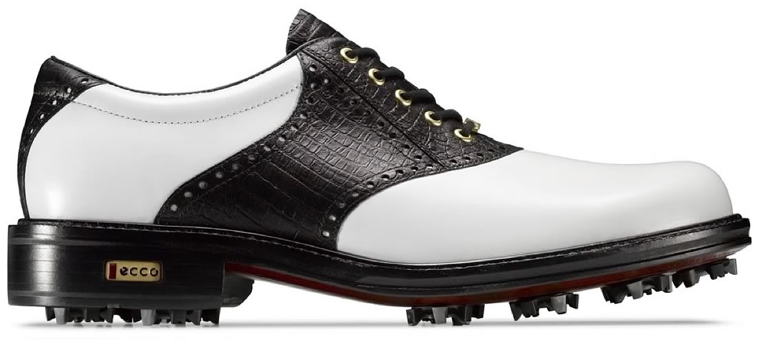 Ecco World Class GTX Golf Shoes White/Black Croc