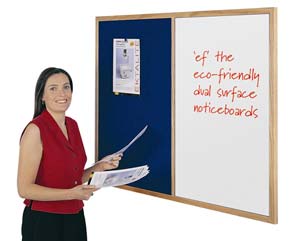 ECO friendly dual noticeboard