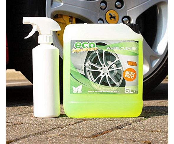 Eco Supercleaner 5 Litre Eco Supercleaner Acid Free Wheel Alloy Cleaner with Spray Bottle