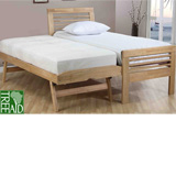 Ecofurn 90cm Ridgeway Single Solid Wood Guest Bed in Light Oak finish