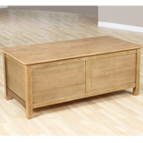 Ecofurn Lynmouth Blanket Box in Solid wood with Light Oak finish