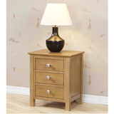 Ecofurn New Cotswold 3 Drawer Bedside Cabinet in