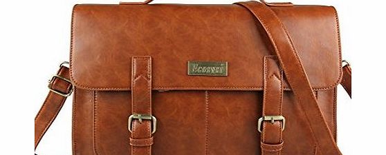 Ecosusi Men Briefcase Office Bag (Brown-1)