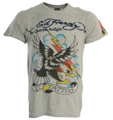 77 Tattoo Eagle Grey T-Shirt