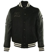 Black Varsity `Tiger` Jacket