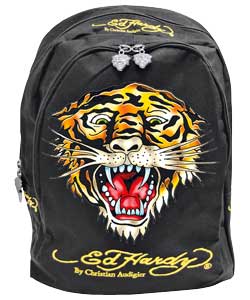 Ed Hardy Misha Tiger Backpack - Black