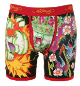 Red `Exploding Collage` Boxer