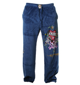 Royal Blue Velour Loungewear Pants