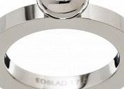 Edblad Ladies Size Q (L) Square Minerva Steel Ring