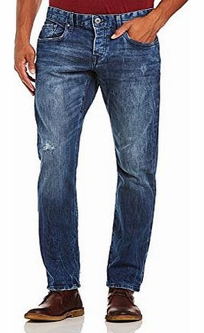  Mens Im Used Look Slim Jeans, Blue (C Reg Stone Used 984), W34/L36
