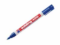 Edding 400 permanent blue bullet tip marker pen,