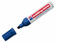 Edding 500 permanent blue chisel tip marker pen,