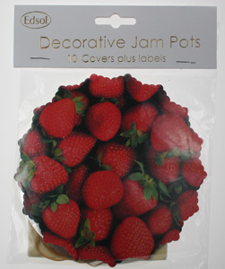 jam pot cover sets in Strawberry design