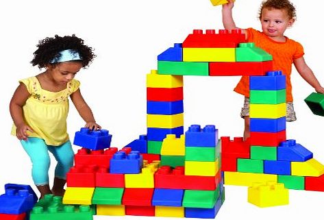 Edushape Edublocks Lightweight Flexible Building Blocks Construction Toy - 50 pcs