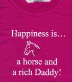 Edward Sinclair Happiness is a horse and a rich daddy skinni fit, Fuchsia, age 7-9 years
