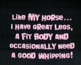 Edward Sinclair Like my horse, I have great legs, a fit body and ocasionally need a good whipping skinni fit tee, Fuchsia, one size