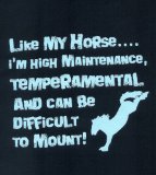 Edward Sinclair Like my horse, Im high maintenance, temperamental and can be difficult to mount skinni fit tee, Navy