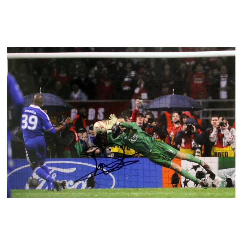 edwin Van Der Sar Signed Manchester United Photo: The Save That Won The Champions League