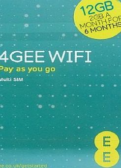 EE PAYG SIM Card Preloaded with 12 GB of Superfast 4GEE Data