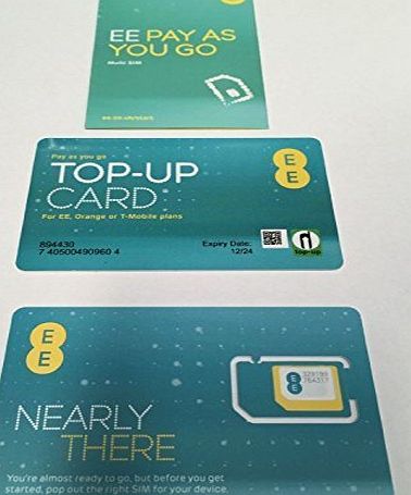 EE- T MOBILE EE Superfast 4G Pay amp; Go Triple Sim SEALED - With Unlimited Calls / Texts / Internet - For IPHONE 4, 4S, 5, 5C, 5S, 6, 6S, 6  GALAXY S2, S3, S4, S5, S6, S6-Edge / Ipad 2, 3, 4 , iPad Air / Air 2, 