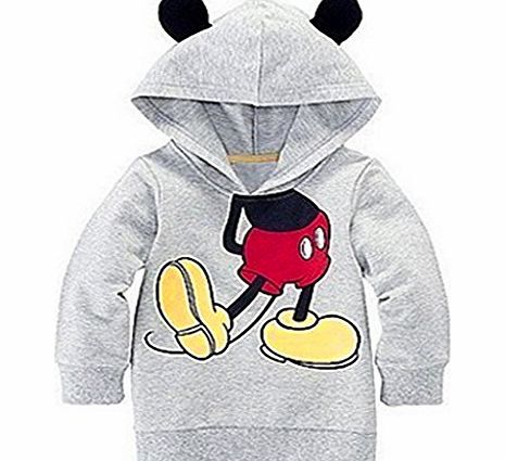 EFE Baby Girls Boys Kids 3D Mickey Minnie Mouse Hooded Sweatshirt T-shirt Top 2-3 Years