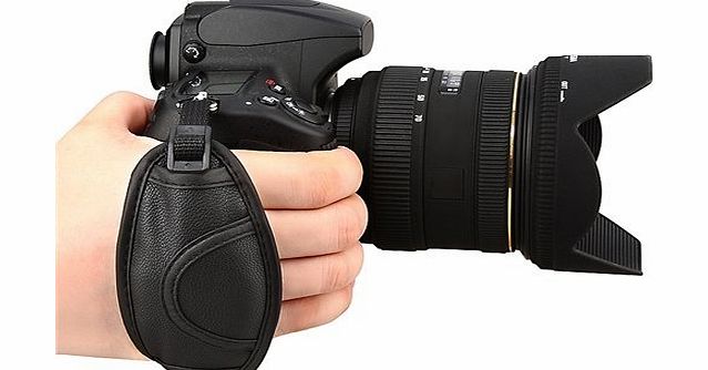 eFuture TM) Universal Professional Adjustable Durable Soft Mini Hand Grip Strap for Digital SLR Camera(Black)  eFutures nice Keyring