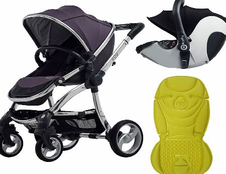 egg Travel System Mirror/Storm Grey With Citrus