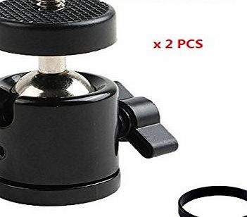 Eggsnow 1/4`` Mini Tripod Ball Head Bracket Holder Mount Ballhead for DSLR Camera-2pcs