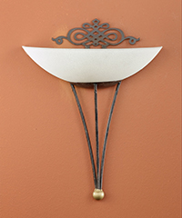 Eglo Lighting Mestre Antique Brown And Gold Traditional Wall Light With A White Glass Shade