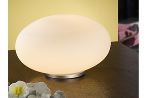 Eglo Lighting Naro Modern Nickel Matt Table Lamp With A White Glass Shade