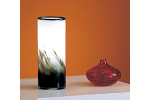 Nubia Table Light With A Hand Painted Black And White Glass Shade
