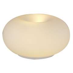 Optica White Glass Table Lamp